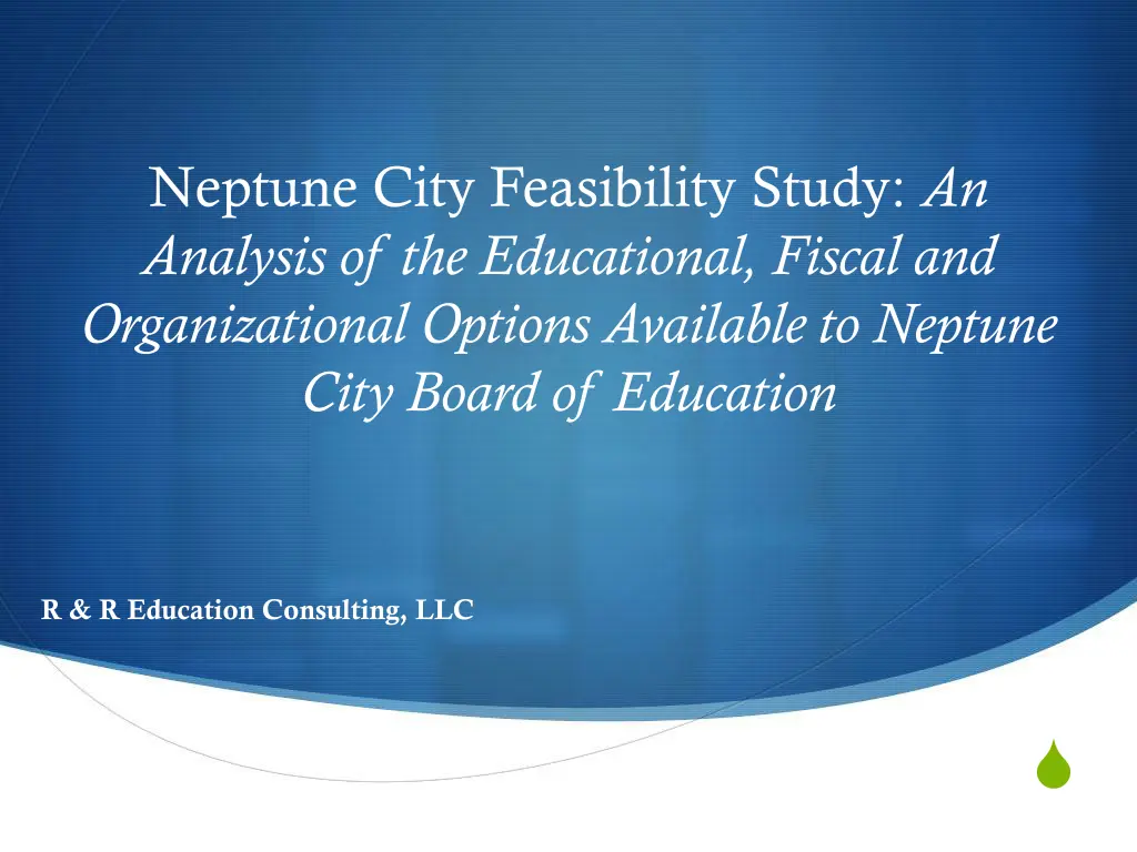 neptune city feasibility study an analysis n.w