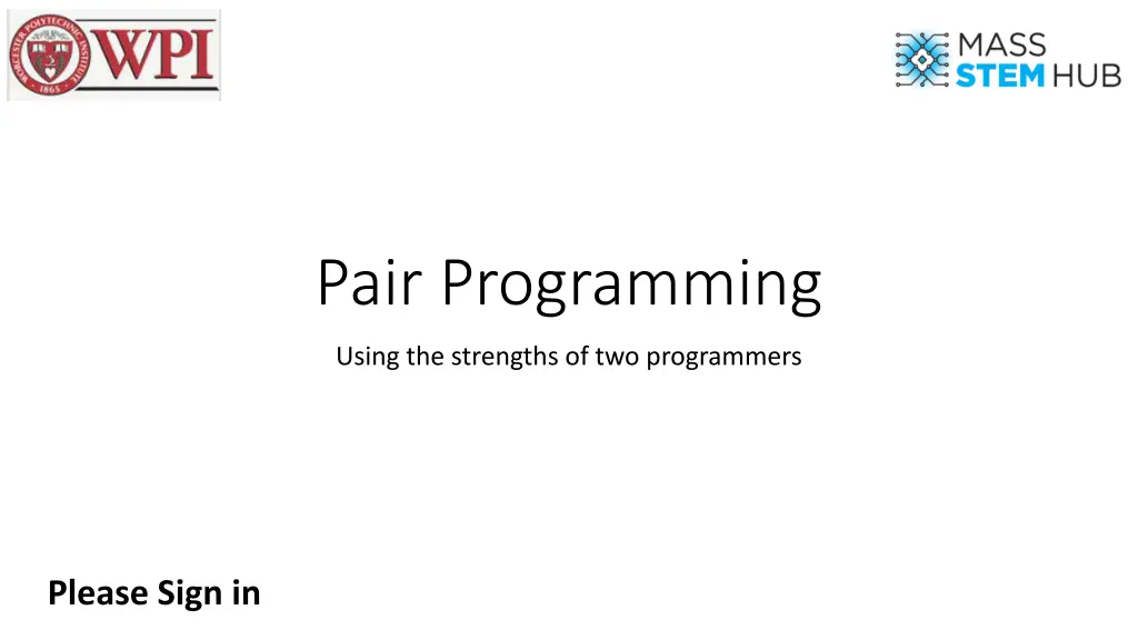 pair programming n.w