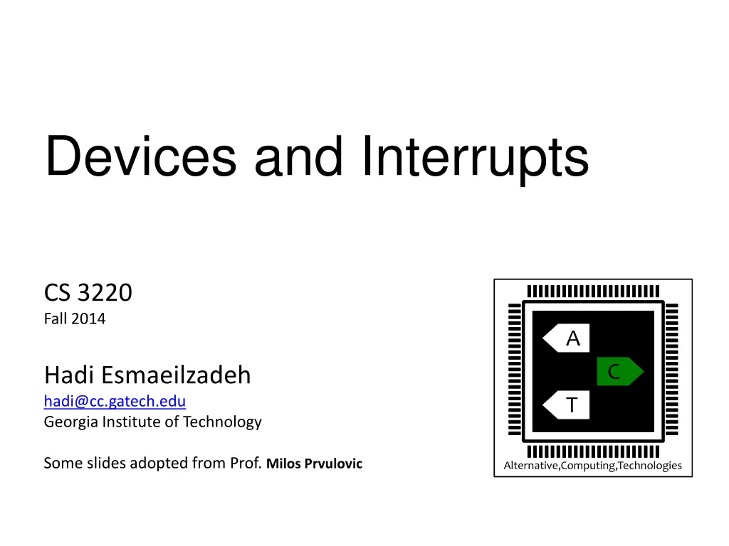 devices and interrupts n.w