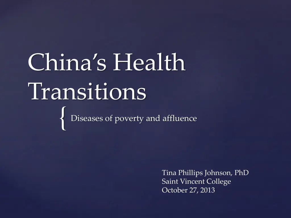 china s health transitions n.w