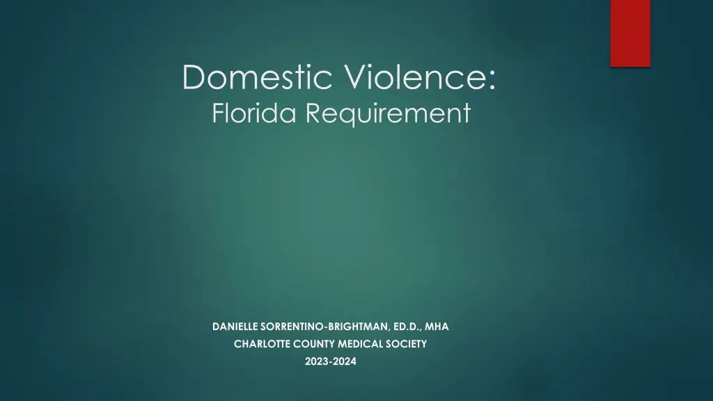 domestic violence florida requirement n.w