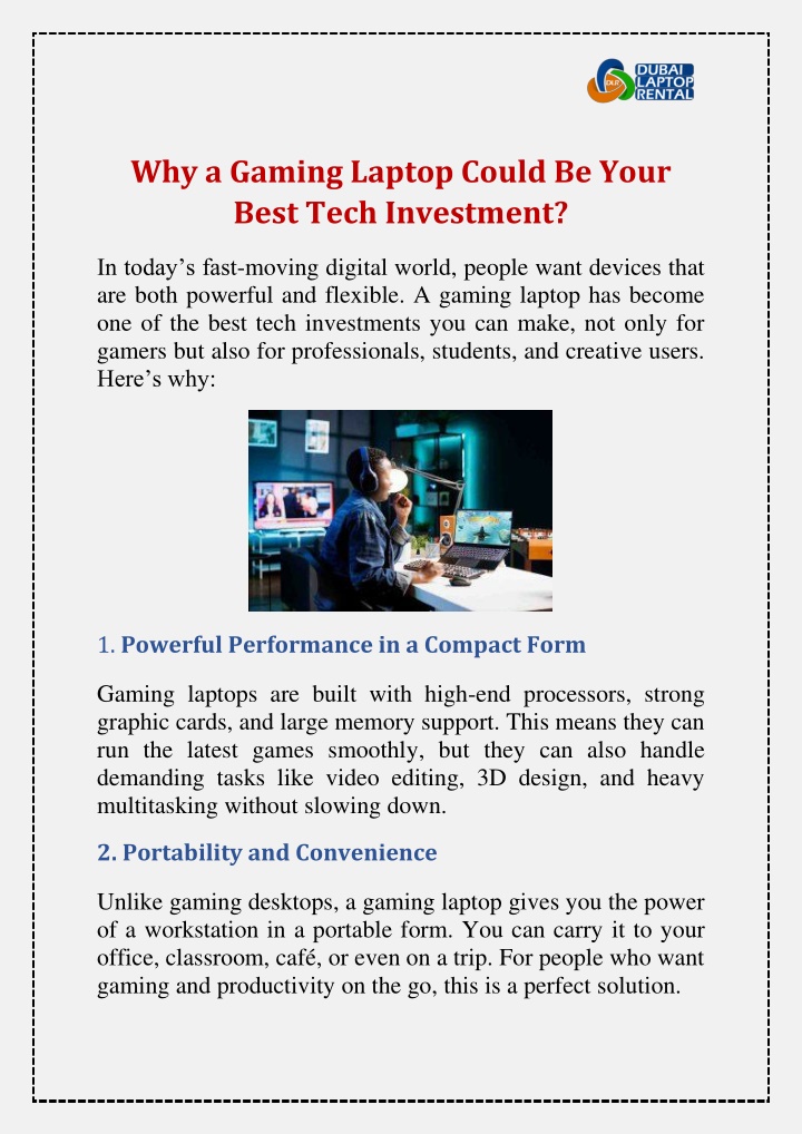why a gaming laptop could be your best tech n.w