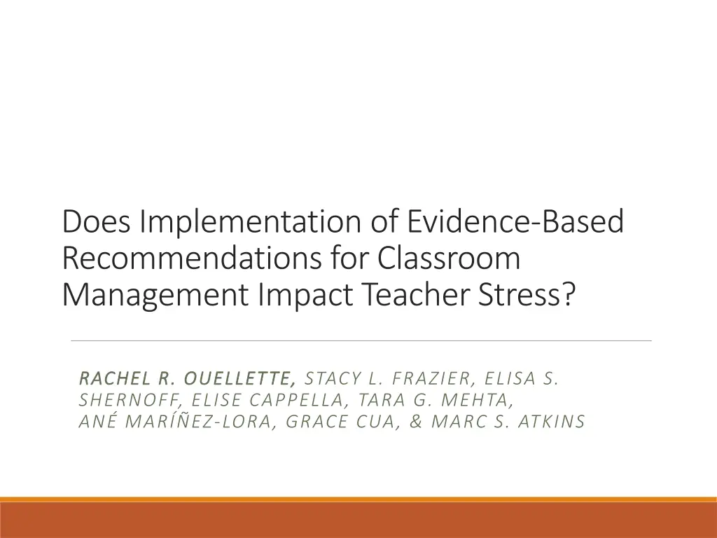 does implementation of evidence based n.w