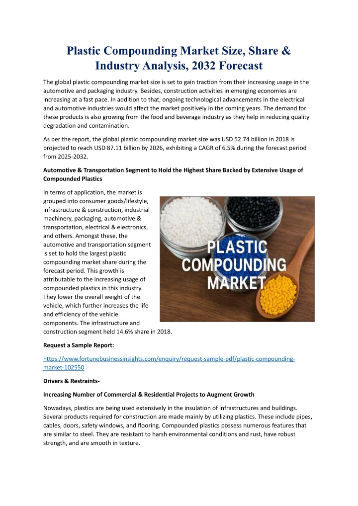 plastic compounding market size share industry n.w