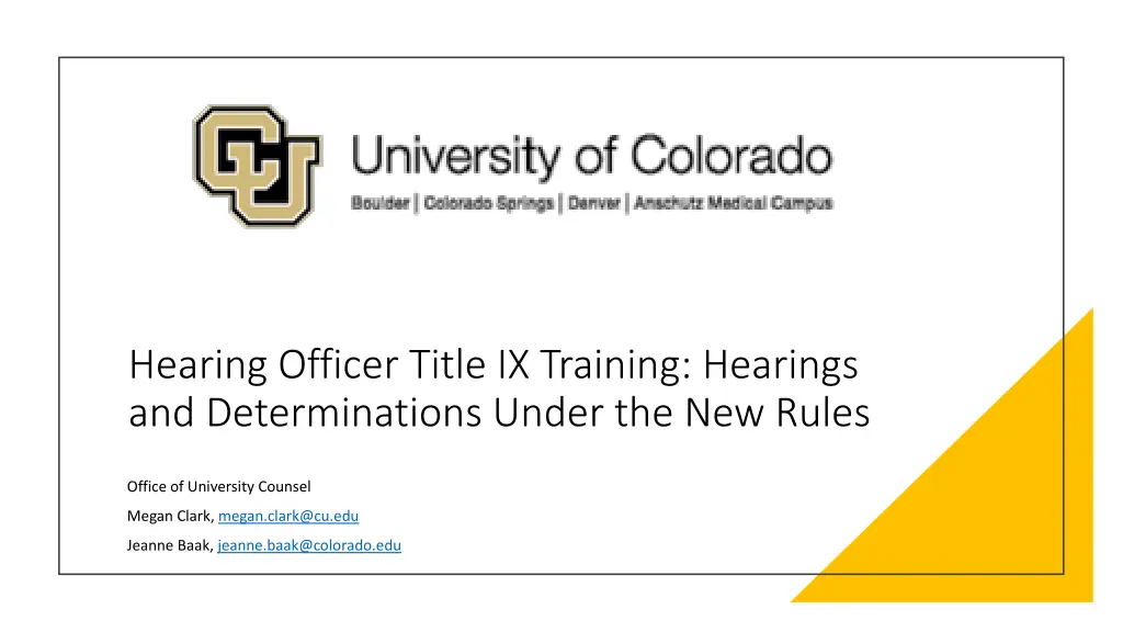 hearing officer title ix training hearings n.w