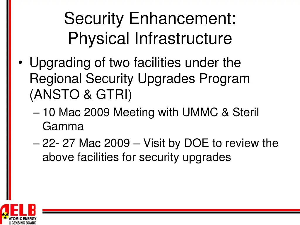 security enhancement physical infrastructure n.w
