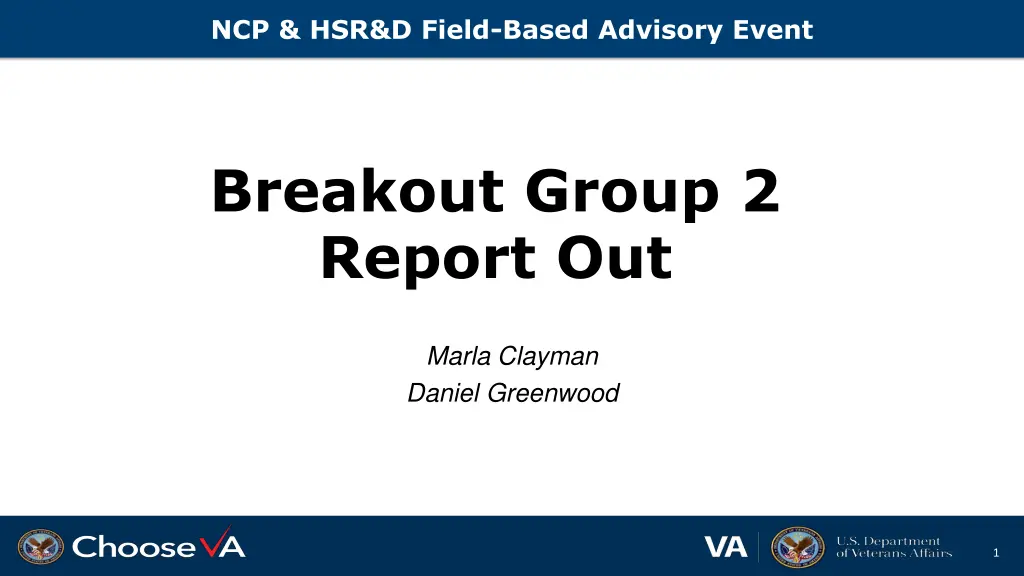 ncp hsr d field based advisory event n.w