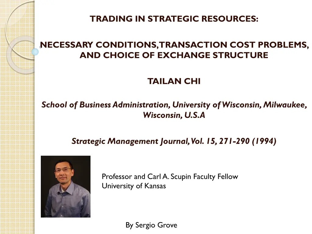 trading in strategic resources n.w