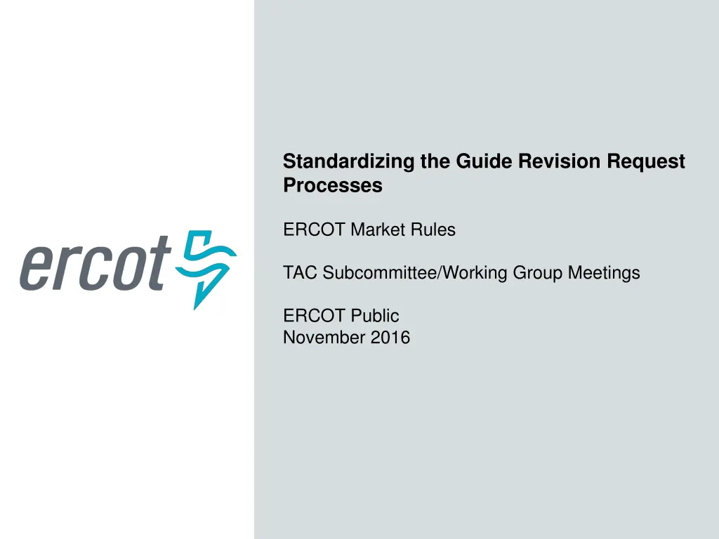 standardizing the guide revision request n.w
