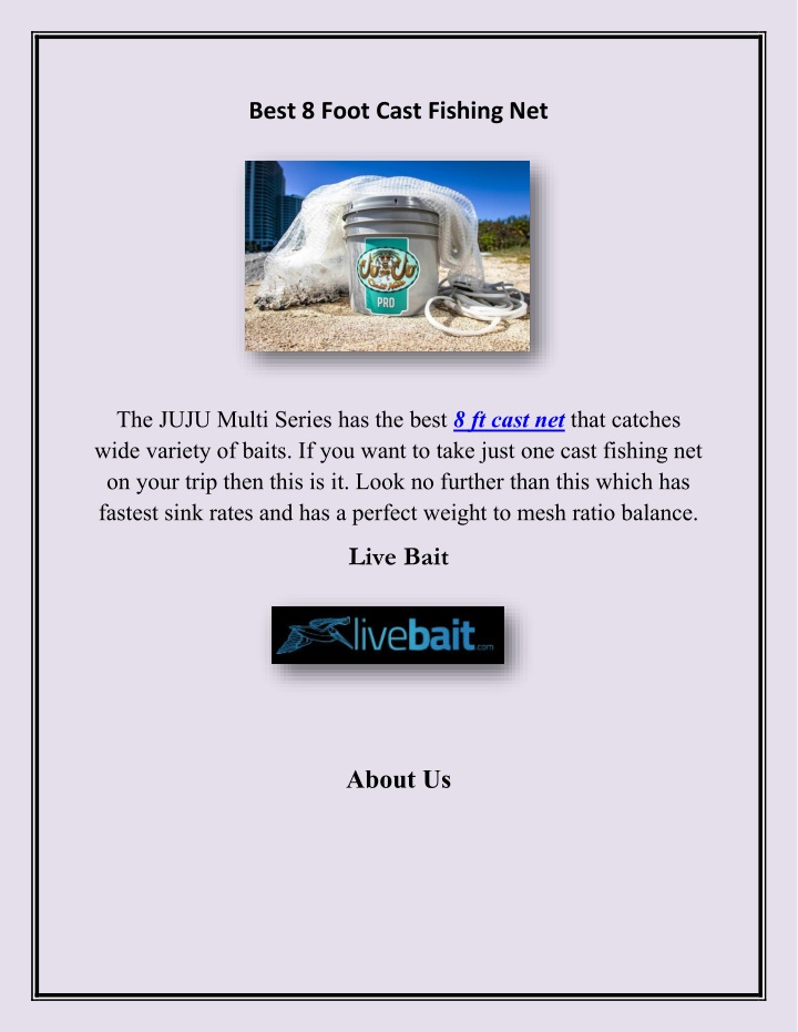 best 8 foot cast fishing net n.w