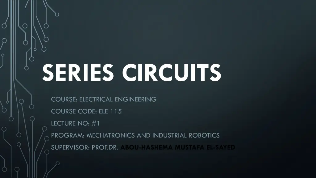 series circuits n.w