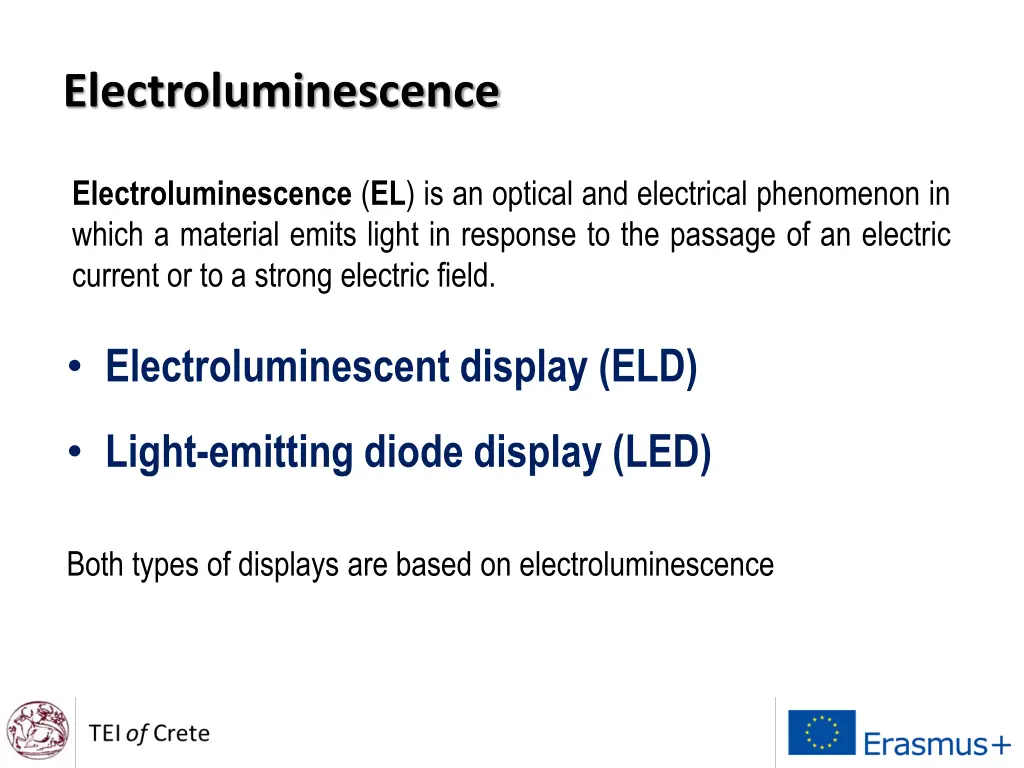electroluminescence n.w