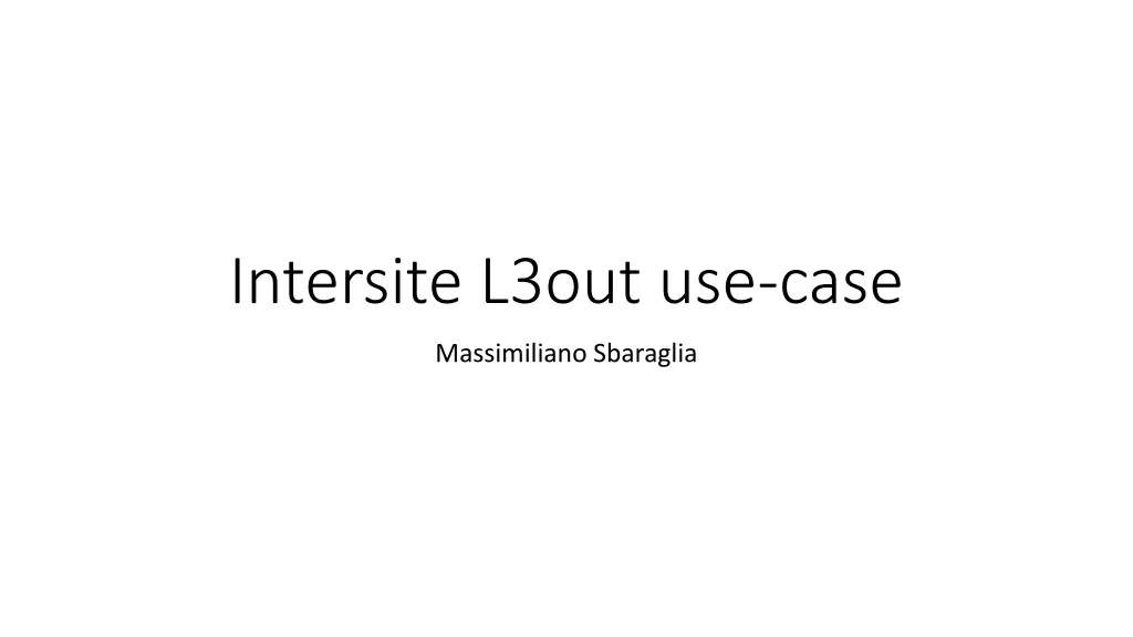 intersite l3out use case n.w