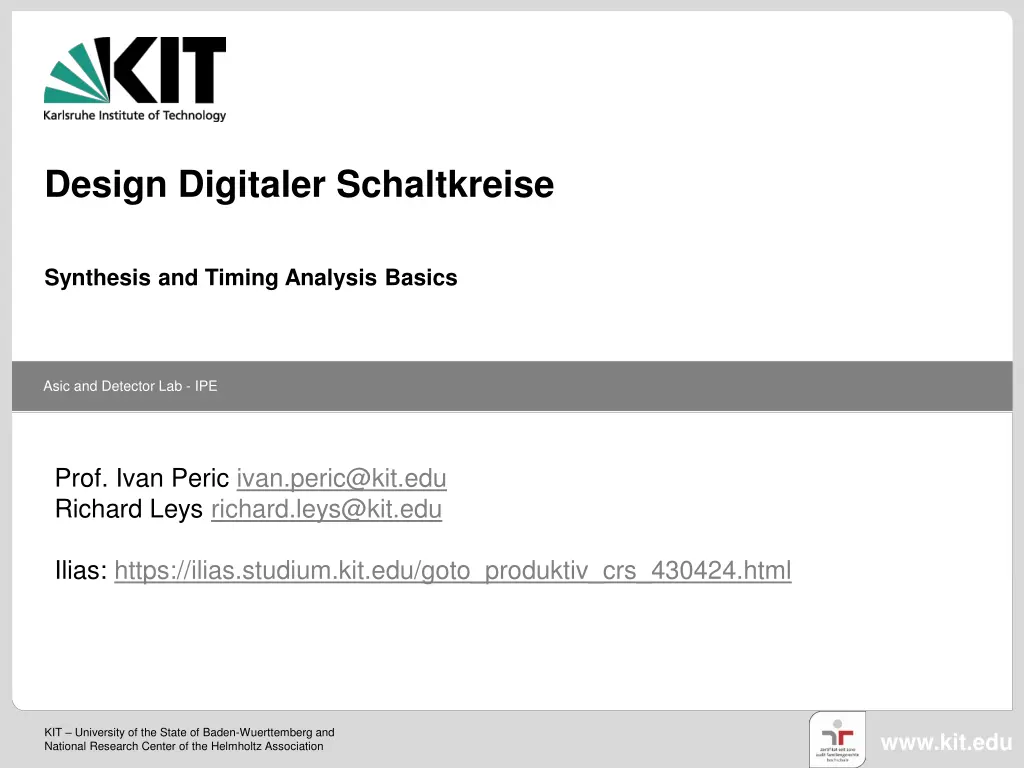 design digitaler schaltkreise n.w