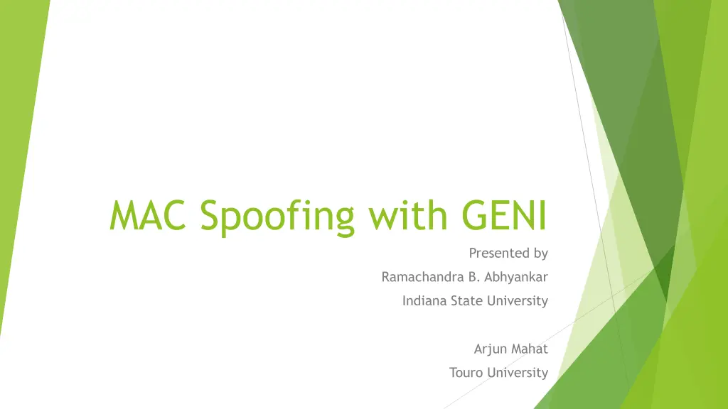 mac spoofing with geni n.w