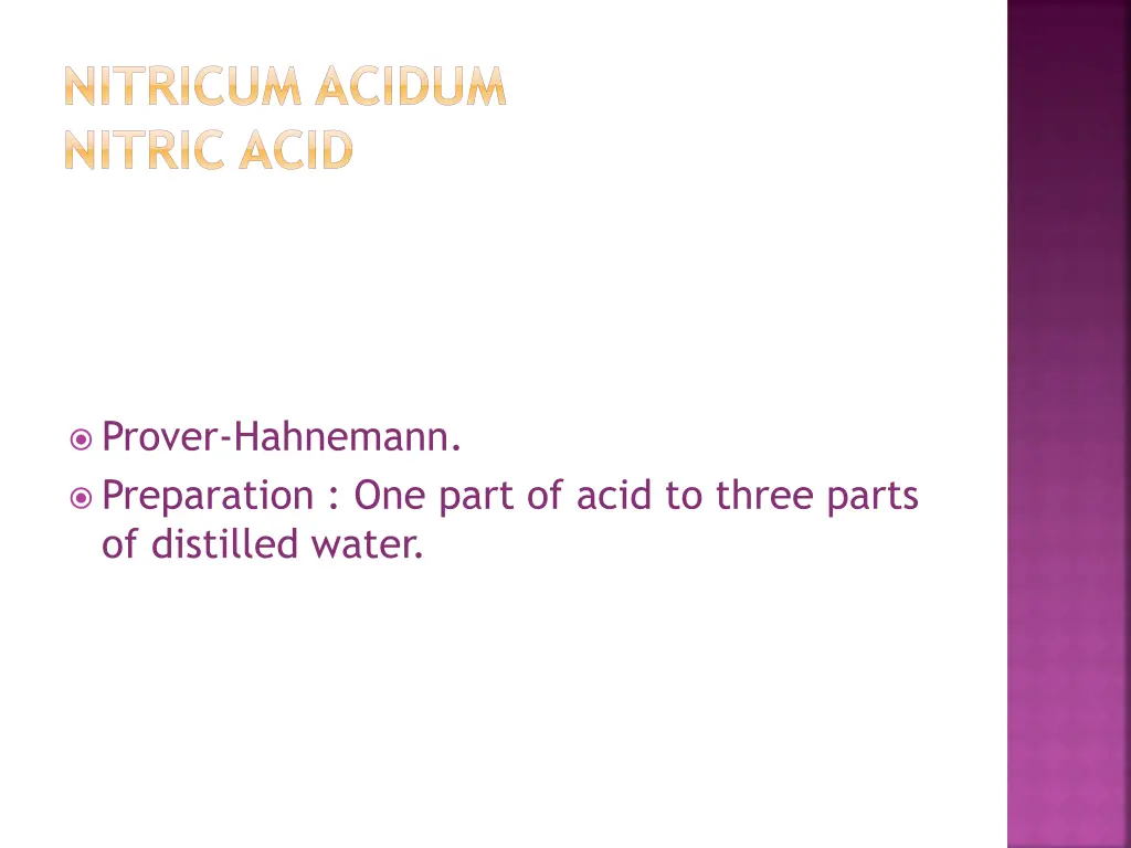 nitricum acidum nitric acid n.w