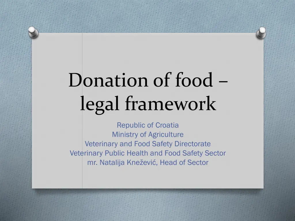 donation of food legal framework n.w