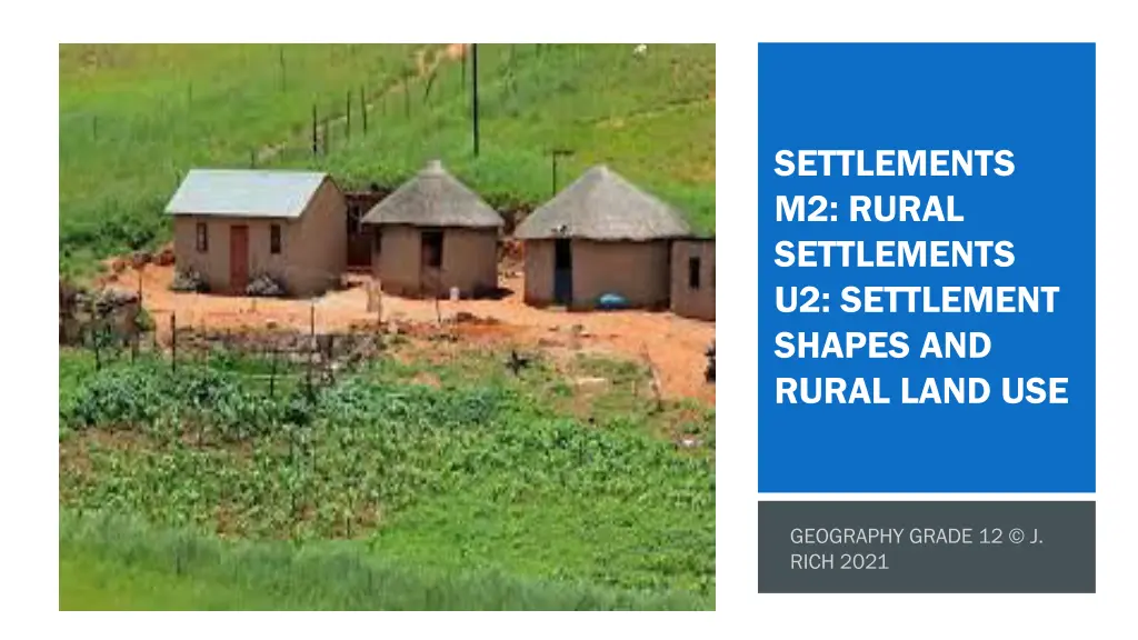 settlements m2 rural settlements u2 settlement n.w