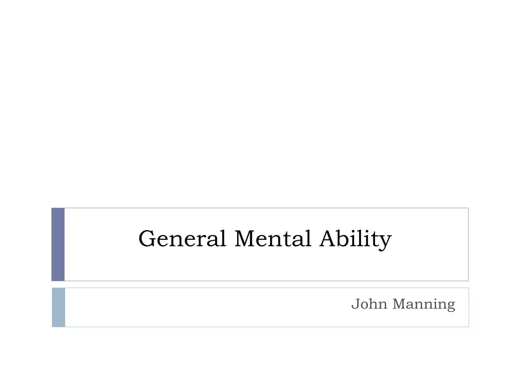 general mental ability n.w