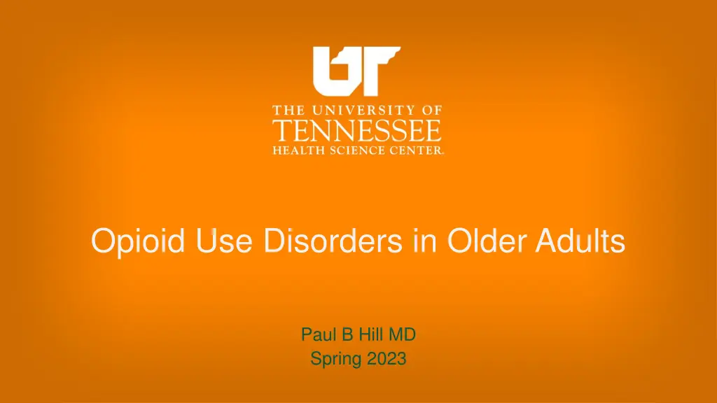 opioid use disorders in older adults n.w