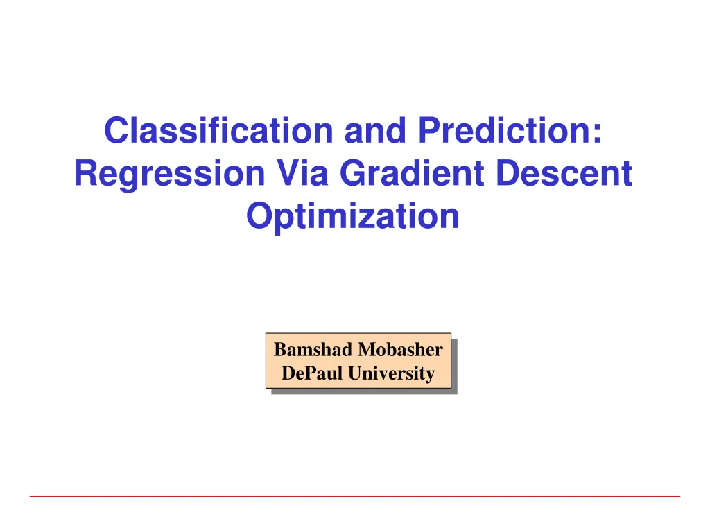 classification and prediction regression n.w