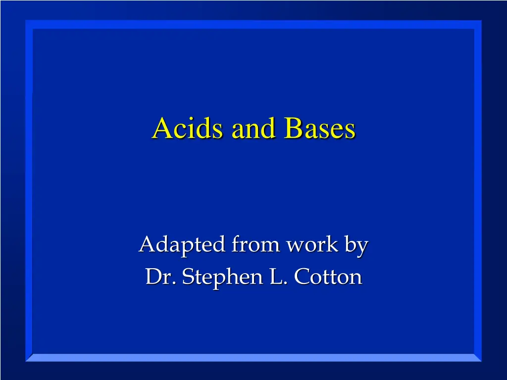 acids and bases n.w