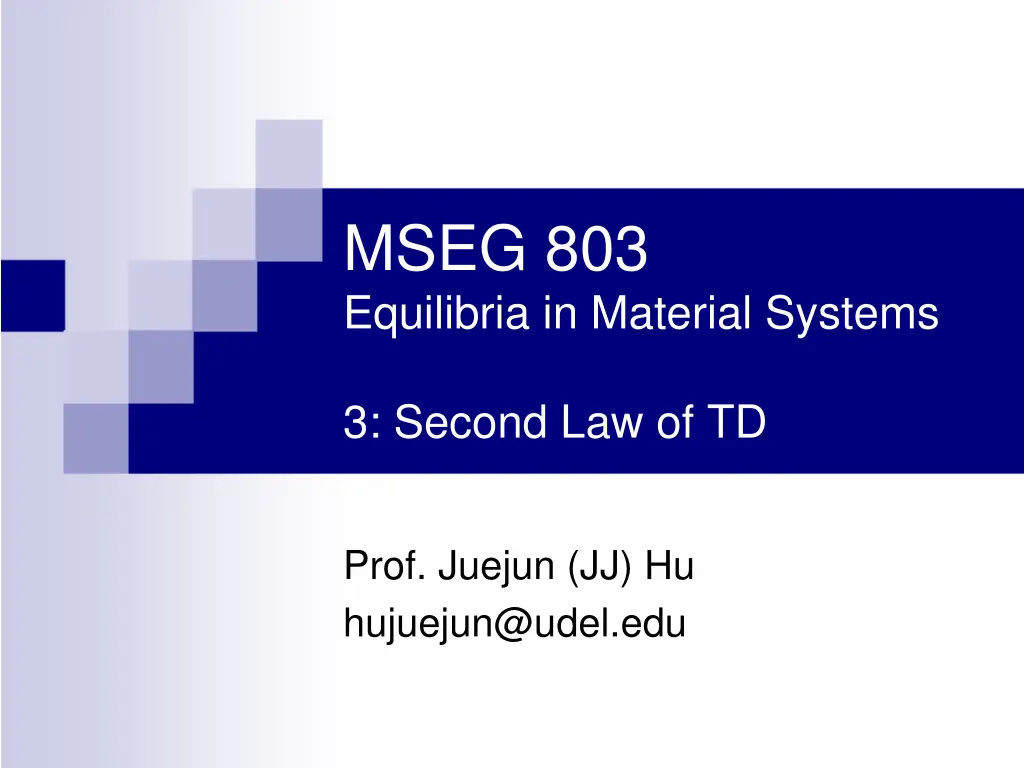 mseg 803 equilibria in material systems n.w
