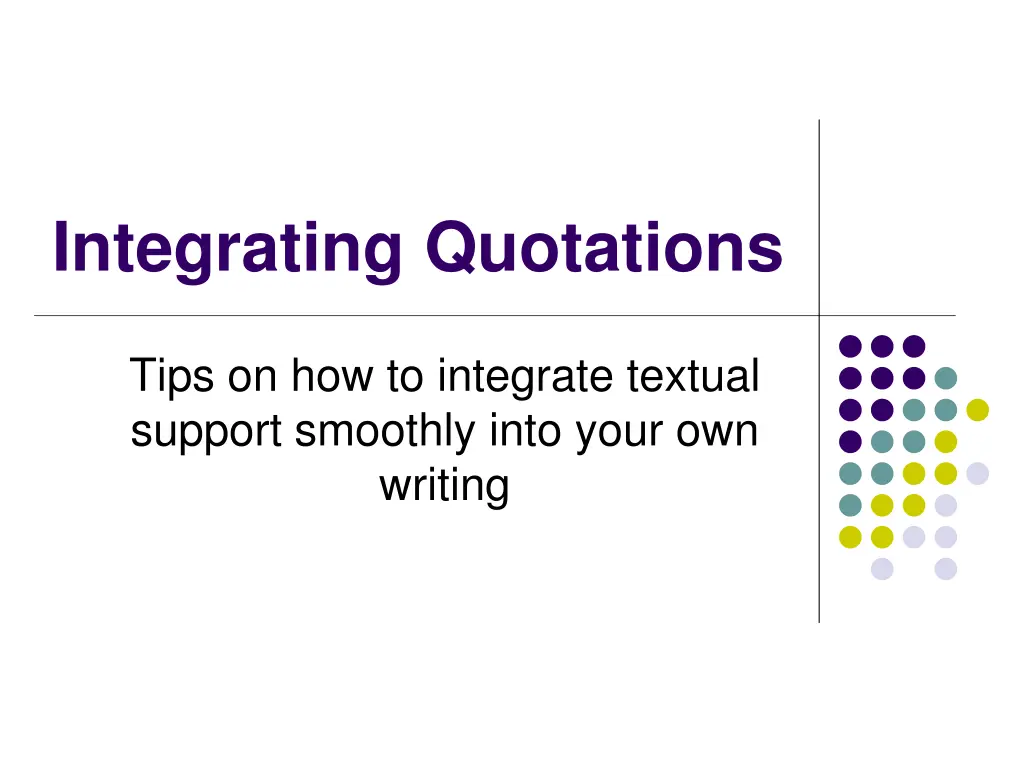 integrating quotations n.w