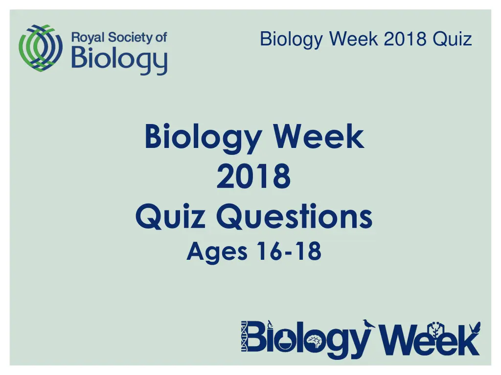 biology week 2018 quiz n.w