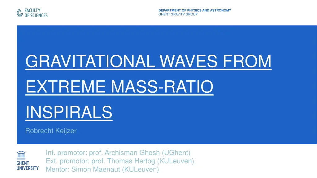 department of physics and astronomy ghent gravity n.w