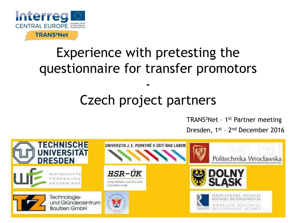 experience with pretesting the questionnaire n.w