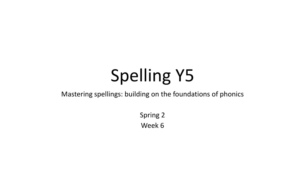 spelling y5 n.w