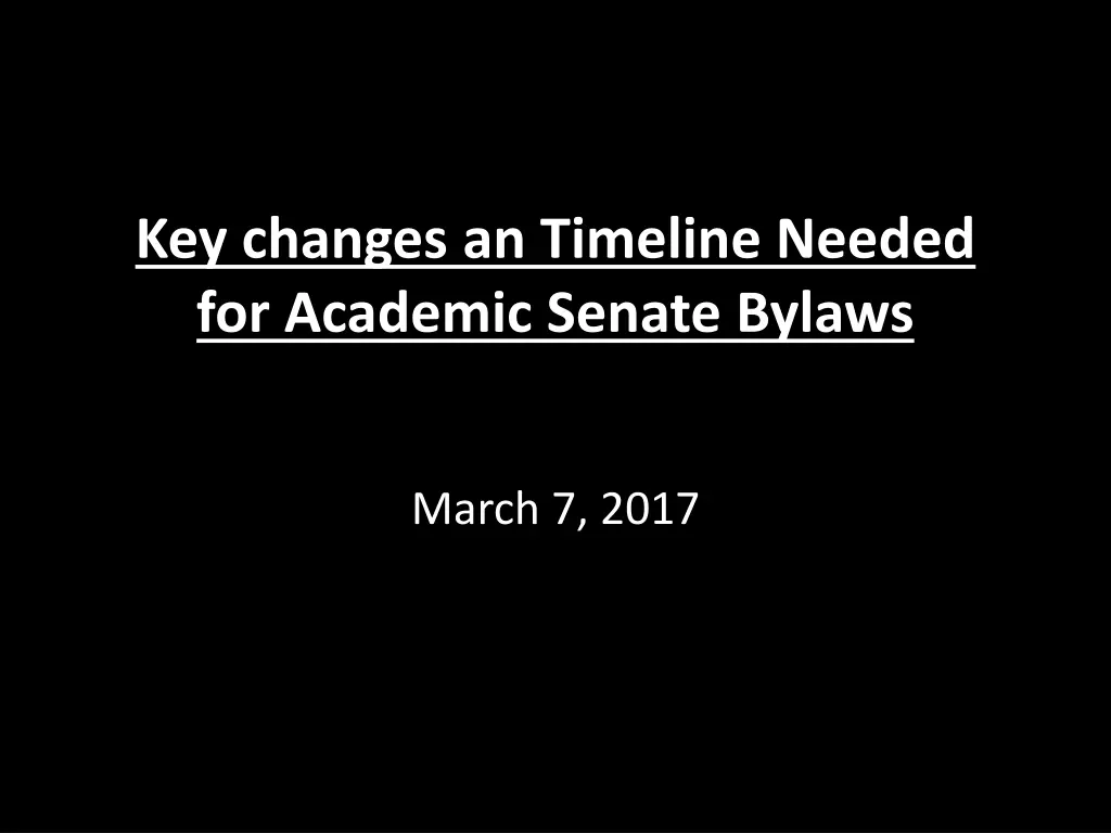 key changes an timeline needed for academic n.w