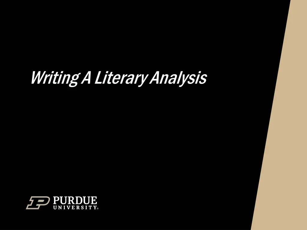 writing a literary analysis n.w