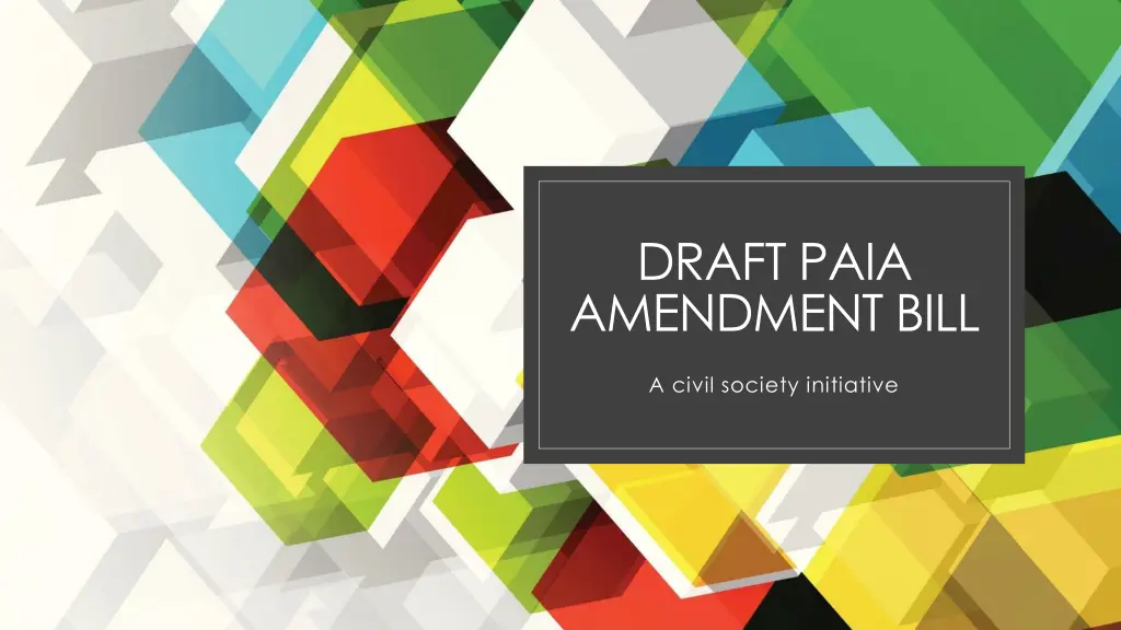 draft paia amendment bill n.w