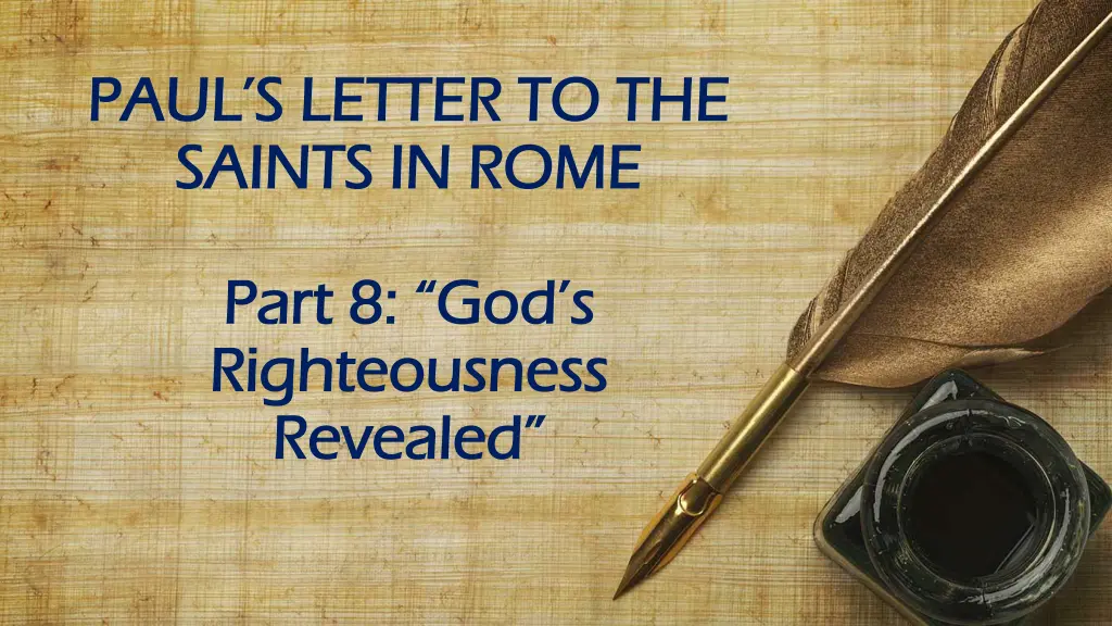 paul s letter to the paul s letter to the saints n.w