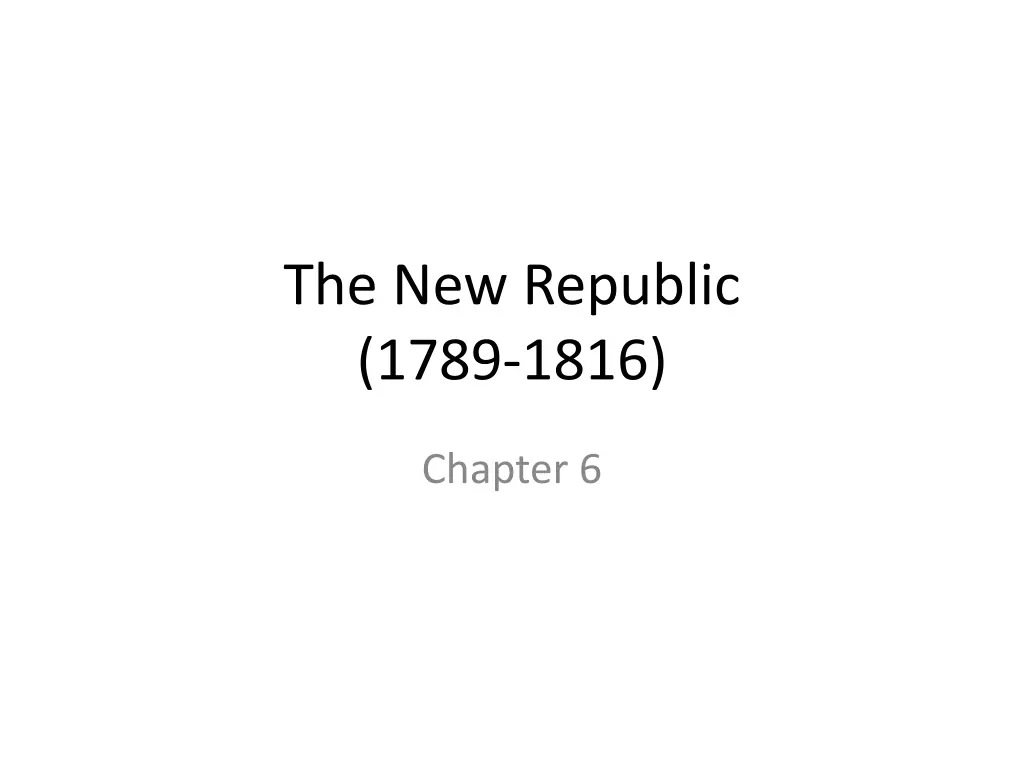 the new republic 1789 1816 n.w