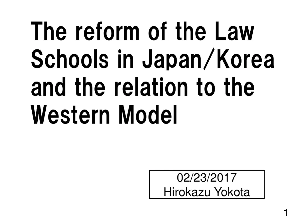 the reform of the law schools in japan korea n.w