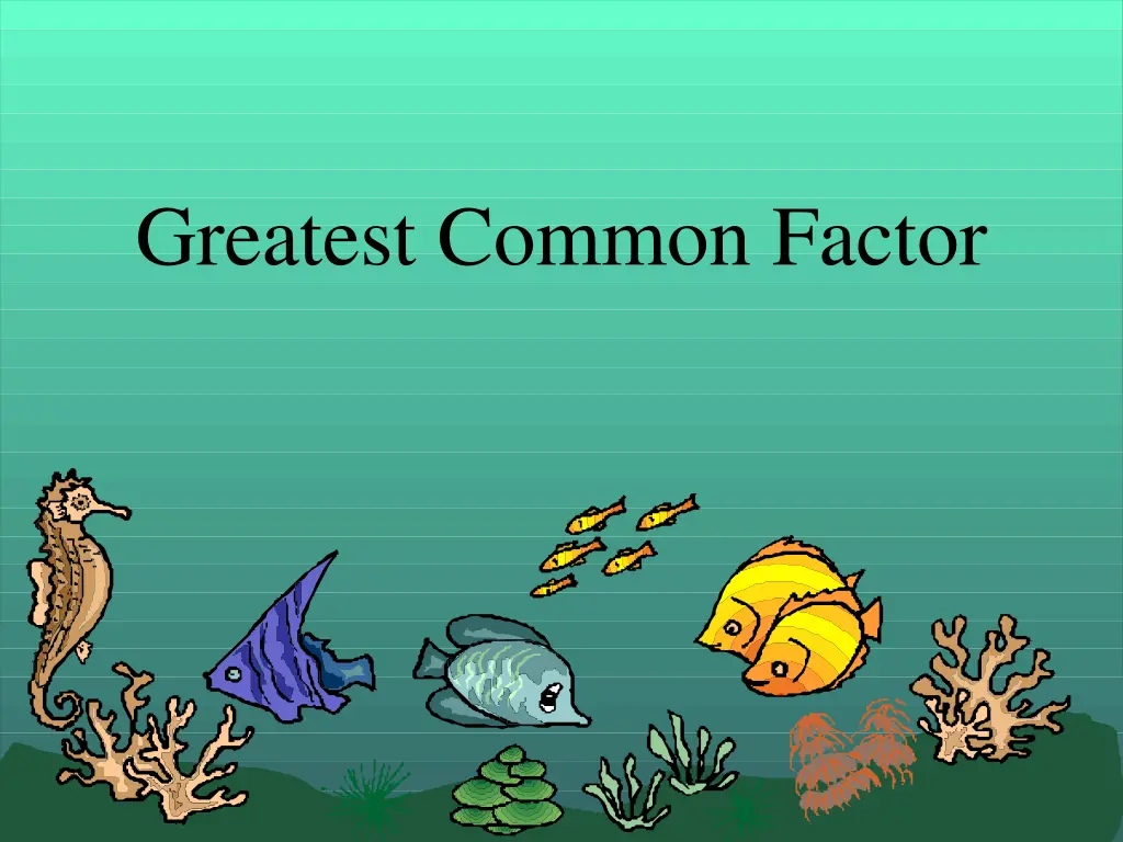 greatest common factor n.w