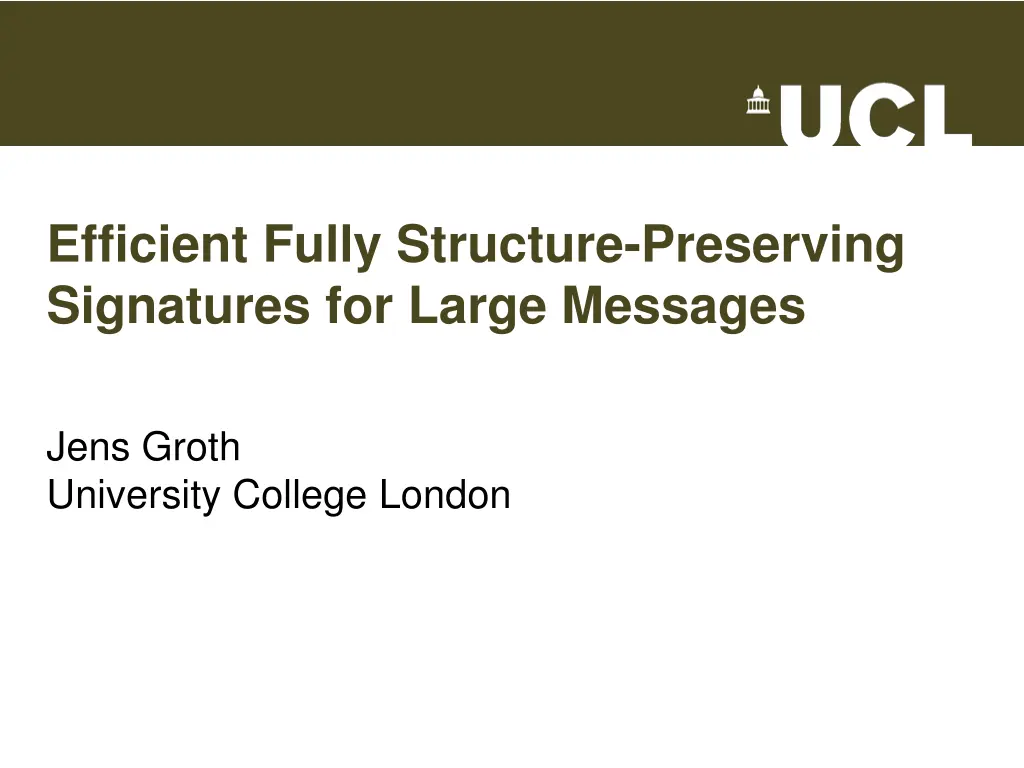 efficient fully structure preserving signatures n.w