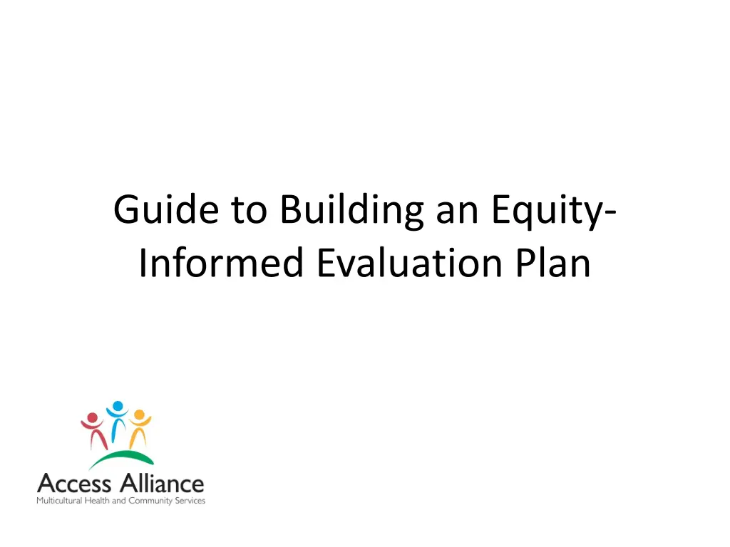 guide to building an equity informed evaluation n.w
