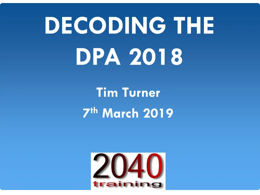 decoding the dpa 2018 n.w