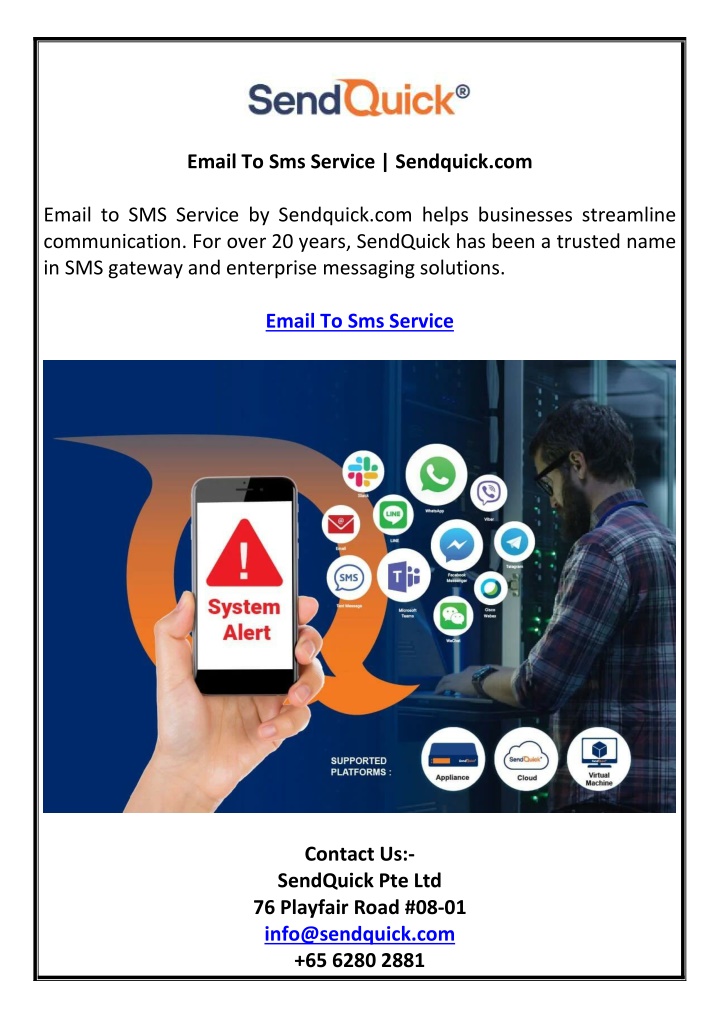 email to sms service sendquick com n.w