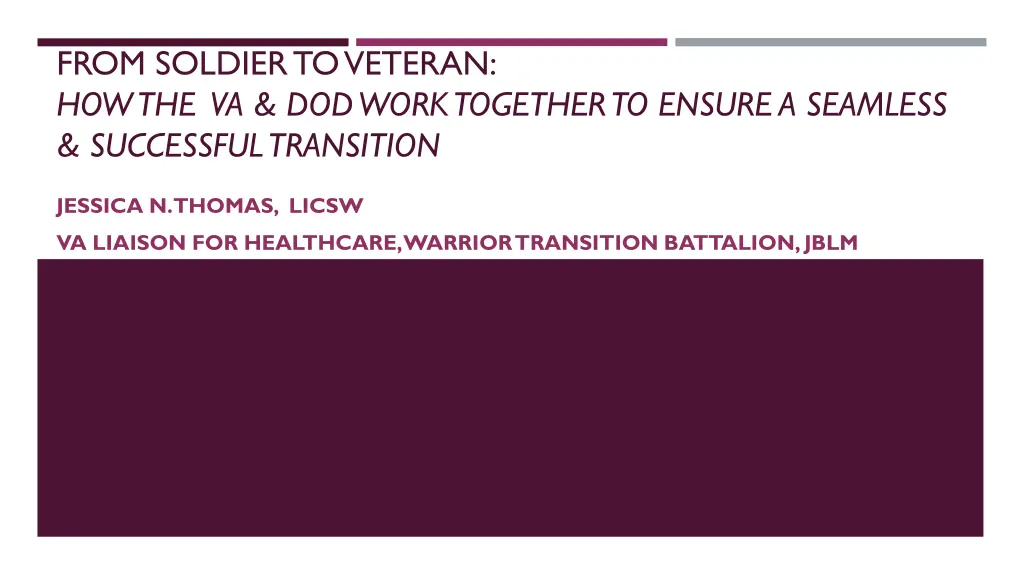 from soldier to veteran how the va dodwork n.w