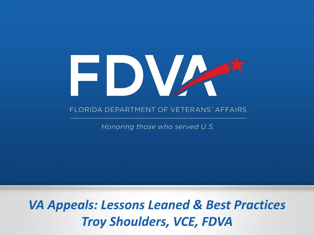 va appeals lessons leaned best practices troy n.w