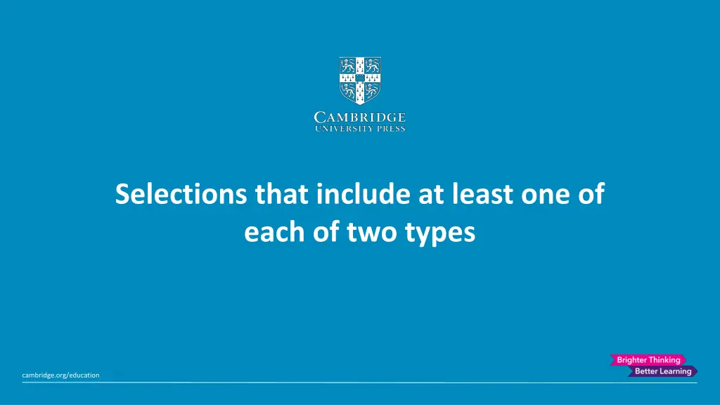 selections that include at least one of each n.w