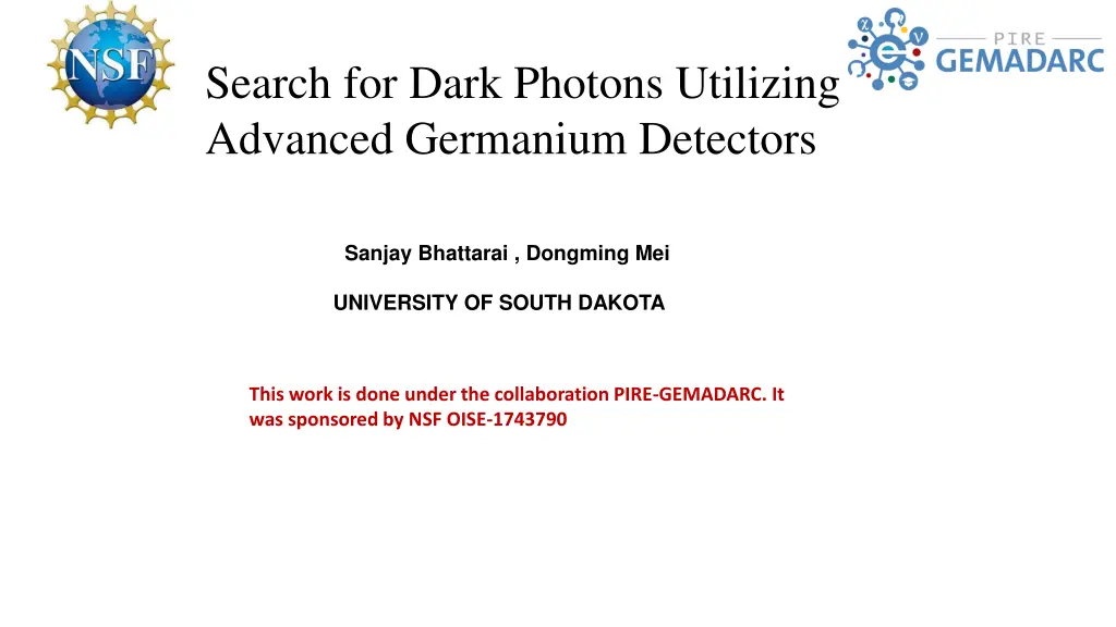 search for dark photons utilizing advanced n.w