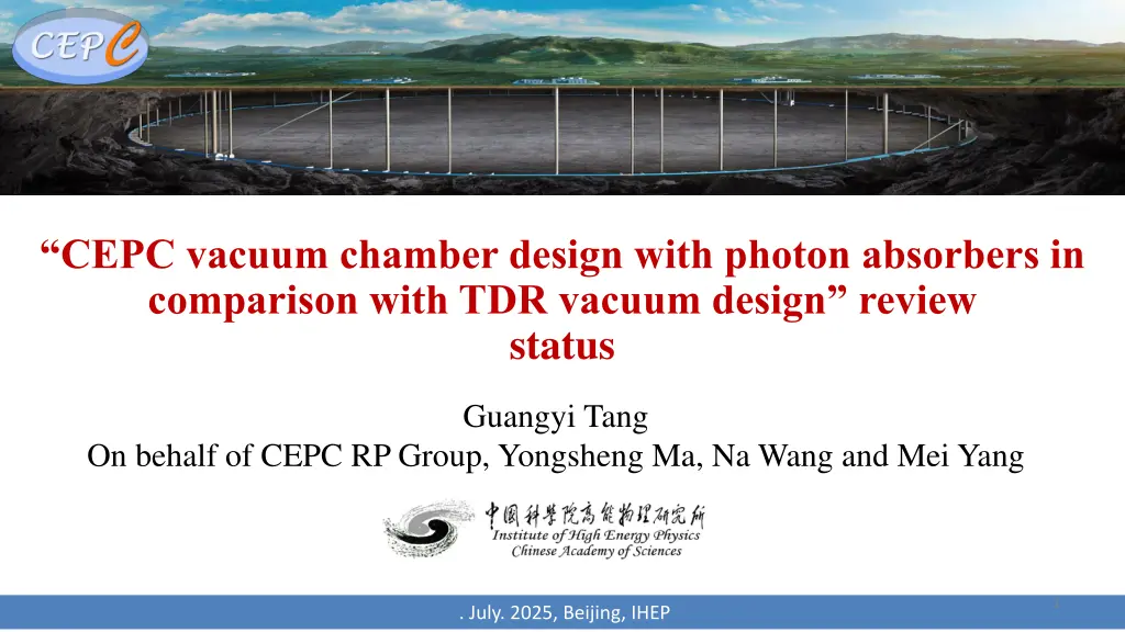 cepc vacuum chamber design with photon absorbers n.w