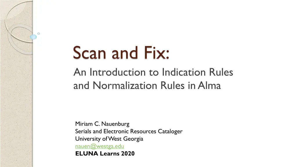 scan and fix an introduction to indication rules n.w