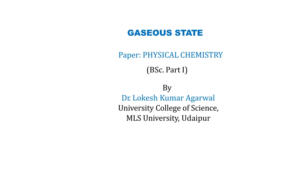 gaseous state n.w